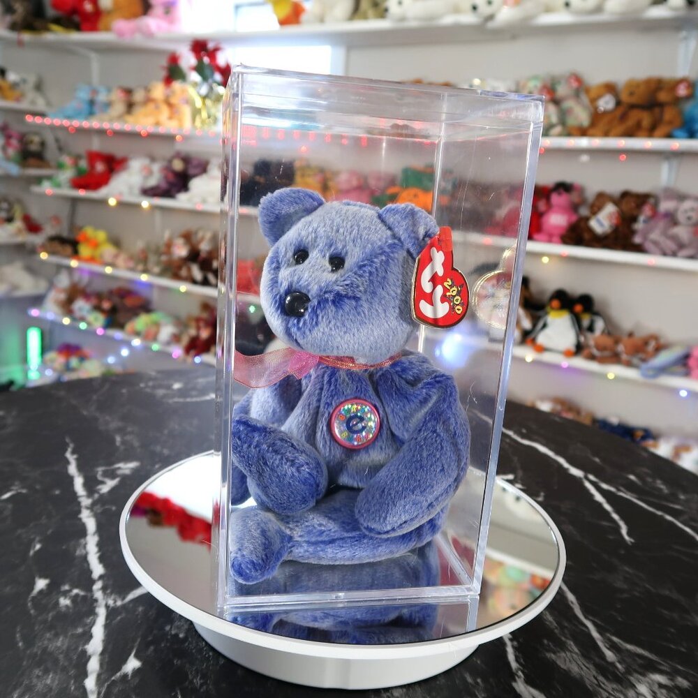 TY Beanie Baby - Periwinkle the e-Bear | MWMT New Mint Tags | Retired |‎ Rare